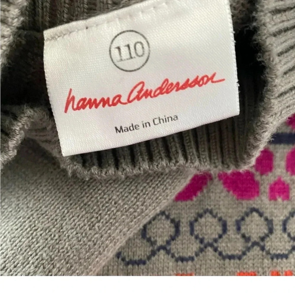 HANNA ANDERSSON 110 EUC GIRLS DRESS COTTON WINTER SWEATER HOLIDAYS SIZE 5 - Picture 2 of 4